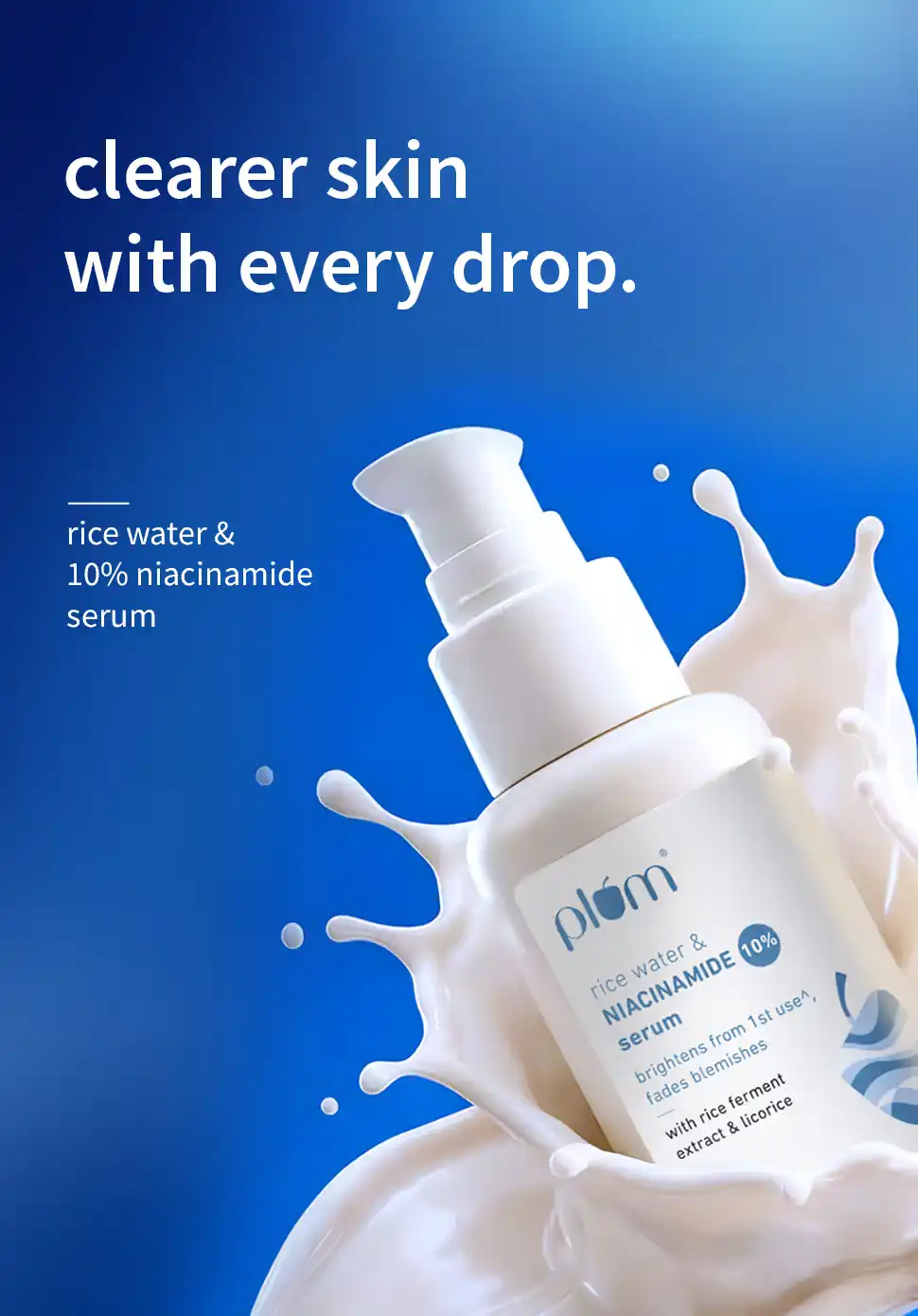 Plum 10% Niacinamide Brightening Face Serum with Rice Water - 50 ml - PR product view 1