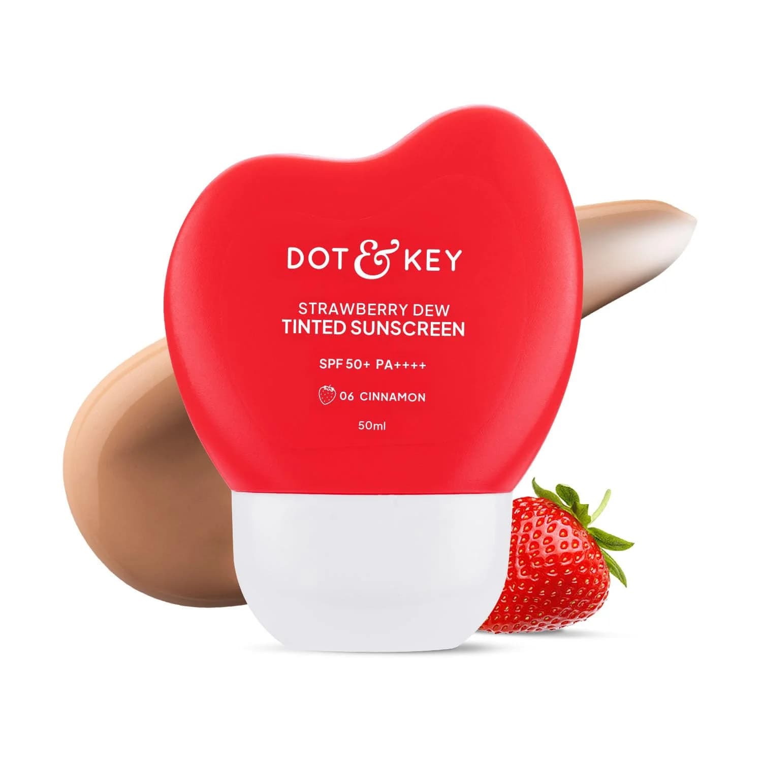 DOT & KEY Strawberry Dew Tinted Sunscreen SPF 50+ PA++++ – 06 Cinnamon (50 ml) - PR product view 1