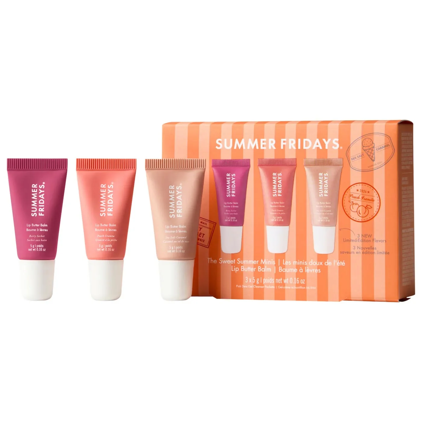 Summer Fridays Lip Butter Balm Mini Set, assorted shades (set of 3 minis) - PR product view 1